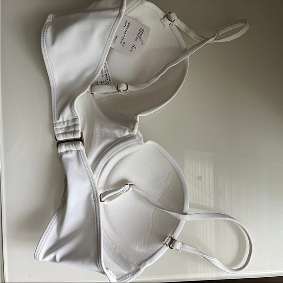 White balconette bikini top bustier longline push up corset - Picture 5 of 5